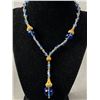 Image 1 : Fantastic Antique Art Deco C.1920s Blue Sapphire Glass Bead Necklace Stunning