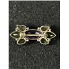Image 2 : Beautiful Antique C.1900 Gen Set Amethyst Peridot Silver Brooch