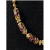 Image 2 : Vintage Gold Stone Murano Glass Italy Necklace Unusual