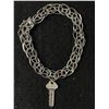 Image 1 : Sterling Silver "Gate Bracelt" w/ Sterling " Key To Success"