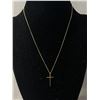 Image 1 : Very Nice 10 Karat Gold Cross On 10K Gold Chain