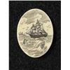 Image 1 : Well Detailed Signed Ivory Scrimshaw Panel (Whale Scene)