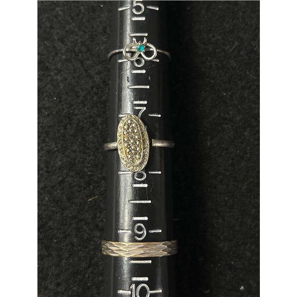 3 Sterling Silver Rings