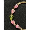 Image 2 : Vintage Gem Stones, Engraved & Claw Set Links Bracelet