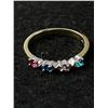 Image 2 : Sterling Silver w/Various Stones Family Ring, Never Been Used, Size 6, Marked Silver A&F