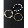 Image 1 : 3 Heavy & Solid Silver Beads & Pearls Stretch Bracelets, All Good To Wear