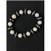 Image 2 : 3 Heavy & Solid Silver Beads & Pearls Stretch Bracelets, All Good To Wear