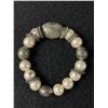 Image 6 : 3 Heavy & Solid Silver Beads & Pearls Stretch Bracelets, All Good To Wear