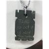 Image 3 : Vintage Native T'Cek Maya Symbols Carved Pendant w/ Cord Necklace