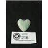 Image 1 : Large Heart Shaped Pendant Jade Look Stone/Marble