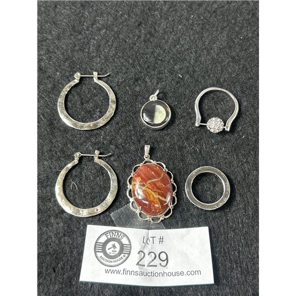 Group Of Silver Look Vintage Jewelry