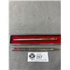 Image 1 : Unmarked Hand Etch Silver Pen & Gold Plated Pen In Original Box