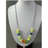 Image 8 : Interesting Selection Of 1980's Jewelry - Plastic,Leather, Lucite & Ceramic Necklaces Plus Earrings
