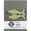 Image 2 : Vintage Chinese Carved Soapstone 2 Fish Pendant and Whistle!