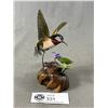 Image 2 : Vintage Handcrafted Brumm Enamelled Hummingbird on Burl