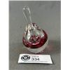 Image 1 : Beautiful Signed Handblown Glass Perfume Bottle Bottle w/ Glass Stopper