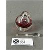 Image 2 : Beautiful Signed Handblown Glass Perfume Bottle Bottle w/ Glass Stopper