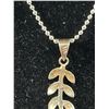 Image 4 : Pretty Italian Sterling Chain w/Sterling Leaf Pendant