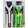 Image 1 : 2 PACK UNISEX NEON WHITE COLOURS BOW TIE AND