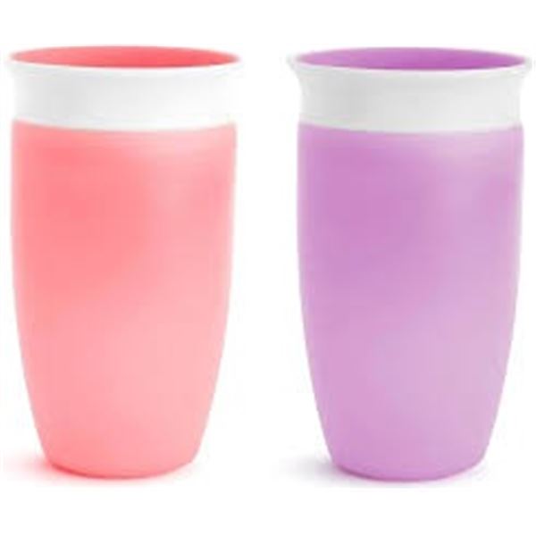 BRAND NEW 2 10 & 24 OZ MUNCHKIN MIRACLE CUPS PINK