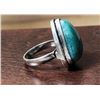 Image 2 : 9)  BEZEL SET SIZE 6.5 NATURAL AMAZONITE,  SETTING