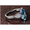 Image 2 : 3)  MARQUISE CUT TOPAZ BLUE AND WHITE CZ SIZE 8