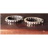 Image 2 : 12)  SILVER TONE WITH GARNET COLORED CZ OVAL