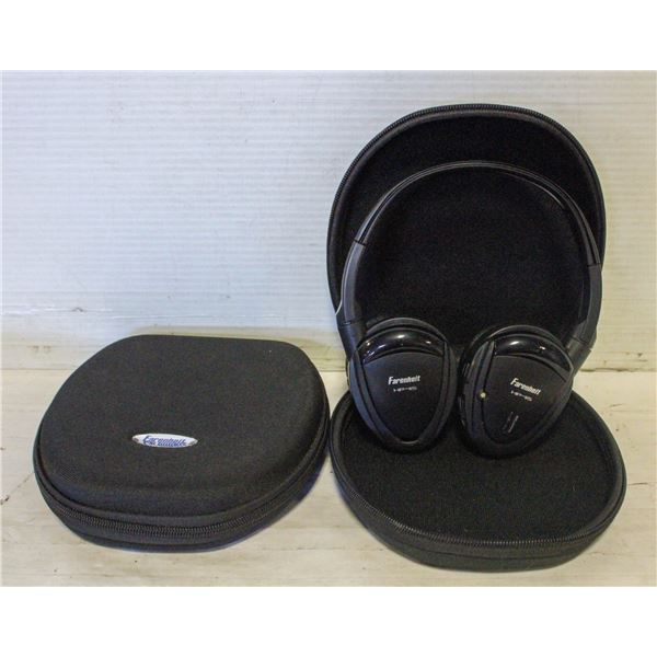 SET OF 2 FARENHEIT POWER ACOUSTIC HEADPHONES