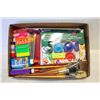 Image 1 : (50+) CRAFT SUPPLIES: CLAY, PAINT, BRUSHES, GLUE,