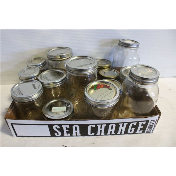 FLAT OF CANNING JARS