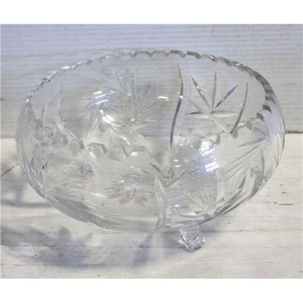CRYSTAL PINWHEEL FOOTED DISH