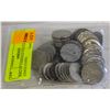 Image 1 : BAG OF VARIOUS OLD CANADA 5 CENTS COINS
