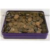 Image 1 : 3.5LBS OF MAINLY OLD USA PENNY COINS IN TIN BOX