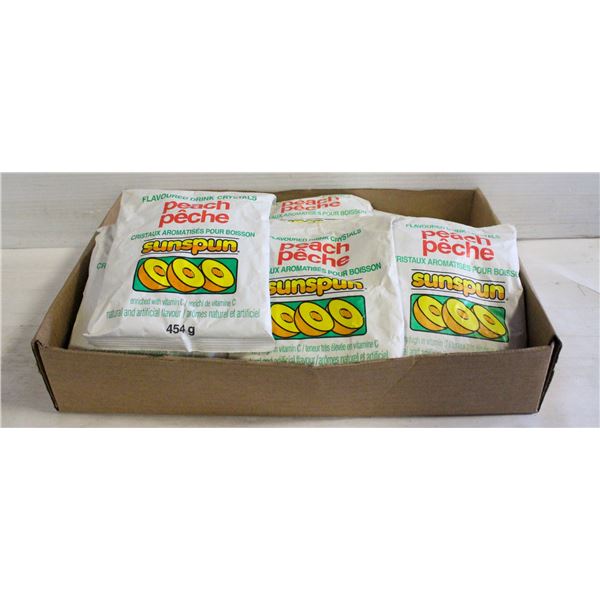 NEW 14 BAGS SUNSPUN PEACH FLAVORED DRINK