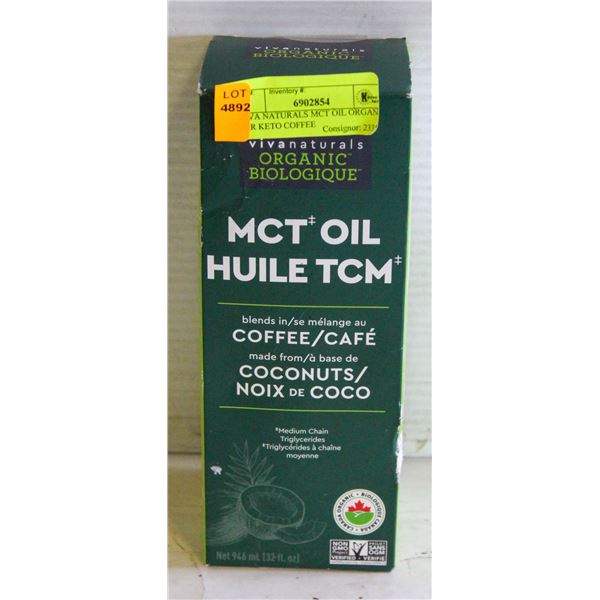 VIVA NATURALS MCT OIL ORGANIC FOR KETO COFFEE