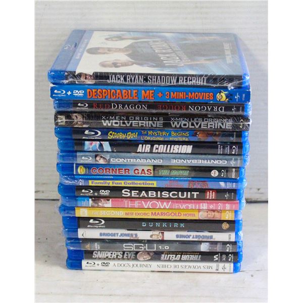 17 BLUE-RAY MOVIES SOME UNOPENED