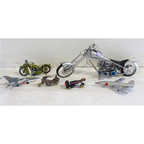 ESTATE DIECAST PLANES & BIKES TOGETHER-ESTATE
