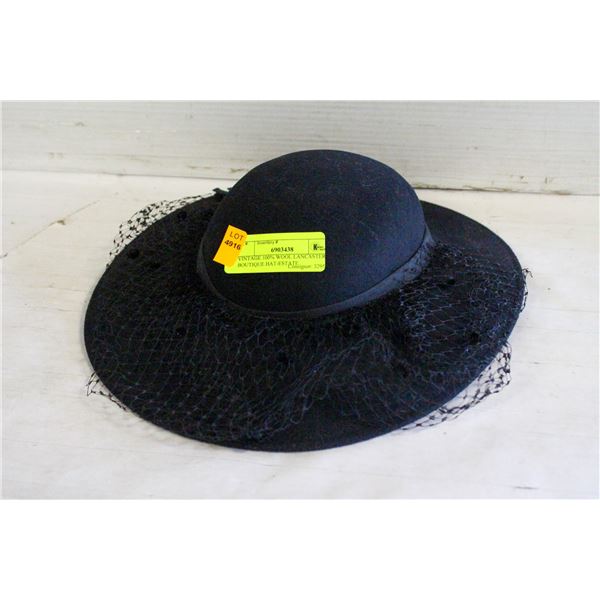 VINTAGE 100% WOOL LANCASTER BOUTIQUE HAT-ESTATE