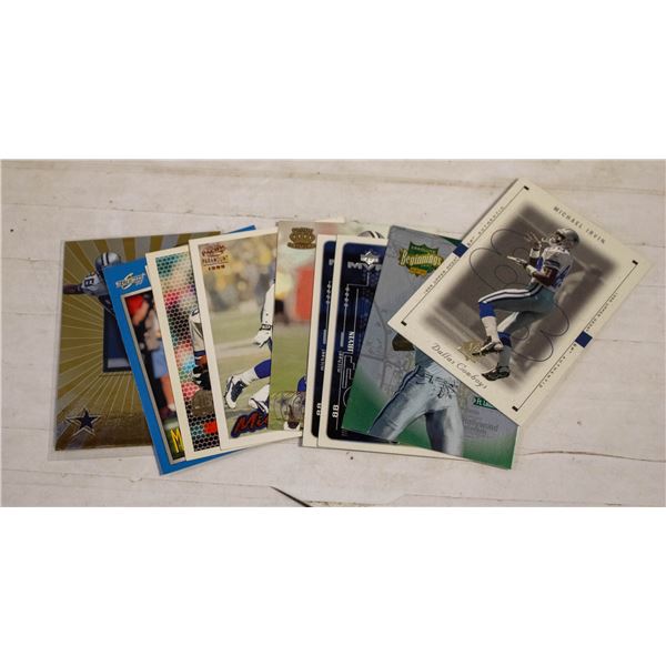 LOT OF 9 NFL SUPER  STAR MICHAEL IRVIN  CARDS