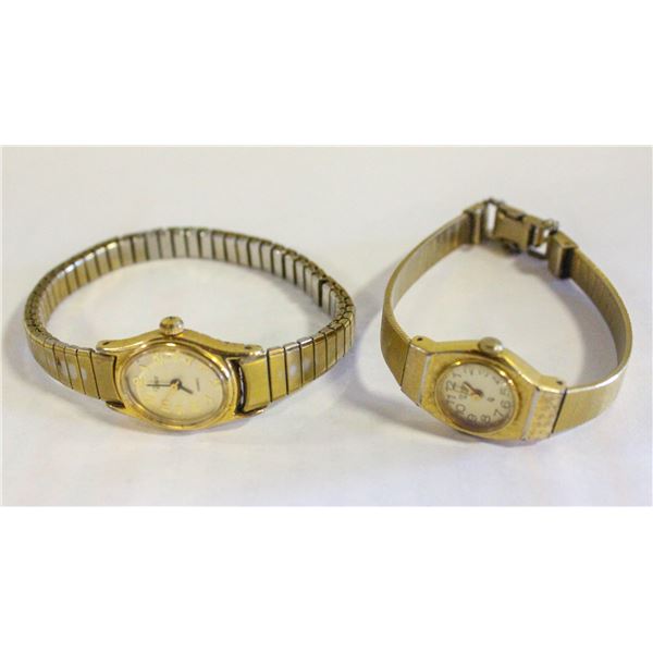 PAIR VINTAGE LADIES WATCHES NEEDS BATTERIES