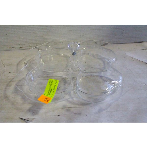 SNACK SERVING TRAY 12" WITH COVER