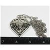 Image 1 : NEW SILVER TONE HEART LOCKET POCKET WATCH WITH