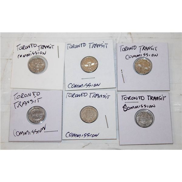 TORONTO TRANSIT COMISSION TOKENS