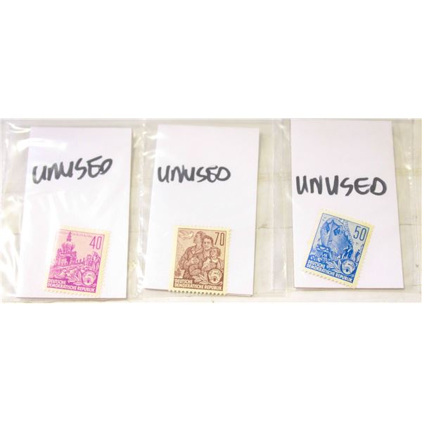 UNUSED EAST GERMANY DDR POSTAGE STAMPS
