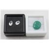 #234-NATURAL WHITE TOPAZ 1.95 CT & EMERALD 6.05CT