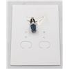 Image 1 : #92-NATURAL BLUE SAPPHIRE & CZ PENDANT