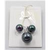Image 1 : #269-SEA SHELL PEARL EARRINGS & PENDANT NECKLACE