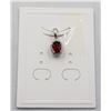 Image 1 : #28-NATURAL RHODOLITE GARNET & CZ PENDANT