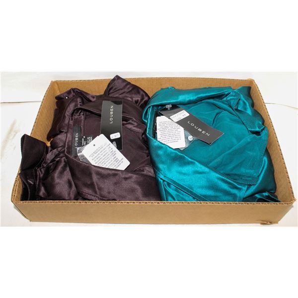 2 LOUBEN SILK SHIRTS - SIZE 10 - NEW