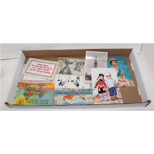 BOX OF 10 HUMOURUS POST CARDS UNUSED